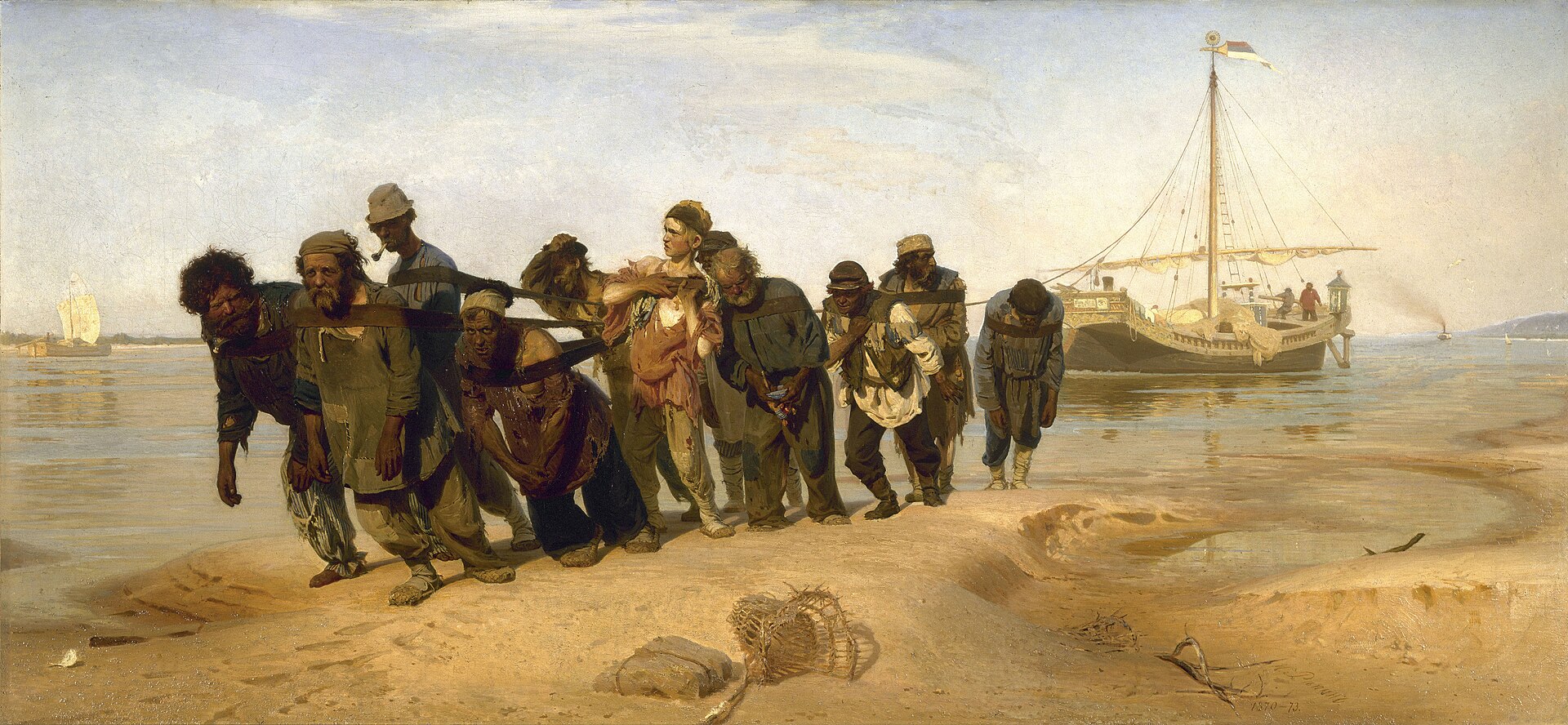 Илья Репин. Бурлаки на Волге. 1870–1873. Государственный Русский музей, Санкт-Петербург